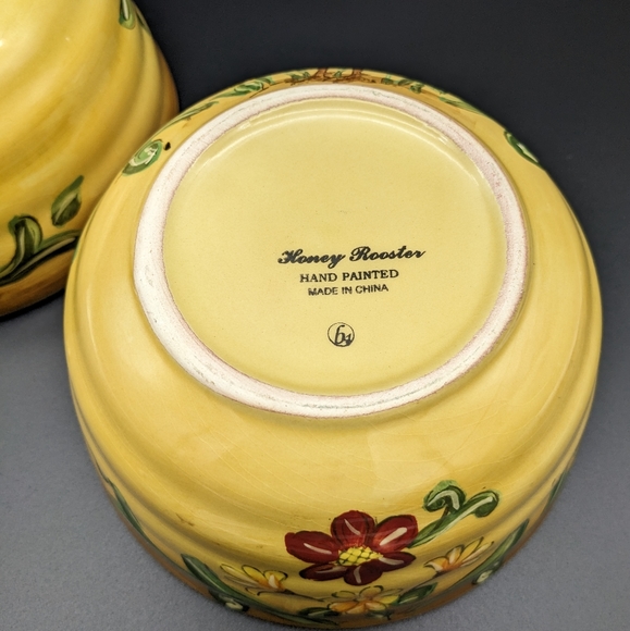 Honey Rooster by Maxcera Corp. Hand Painted Soup/Cereal Bowls - Picture 5 of 7
